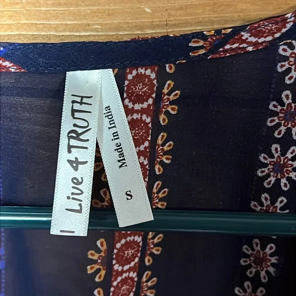 Live 4 Truth Kimono Womens S Floral detail Print Lightweight Open Front sheer - Picture 2 of 10